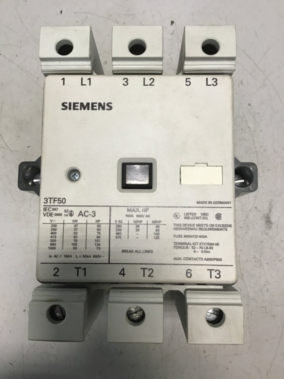 Ideal Machinery | SIEMENS 3TF5022-OAK6