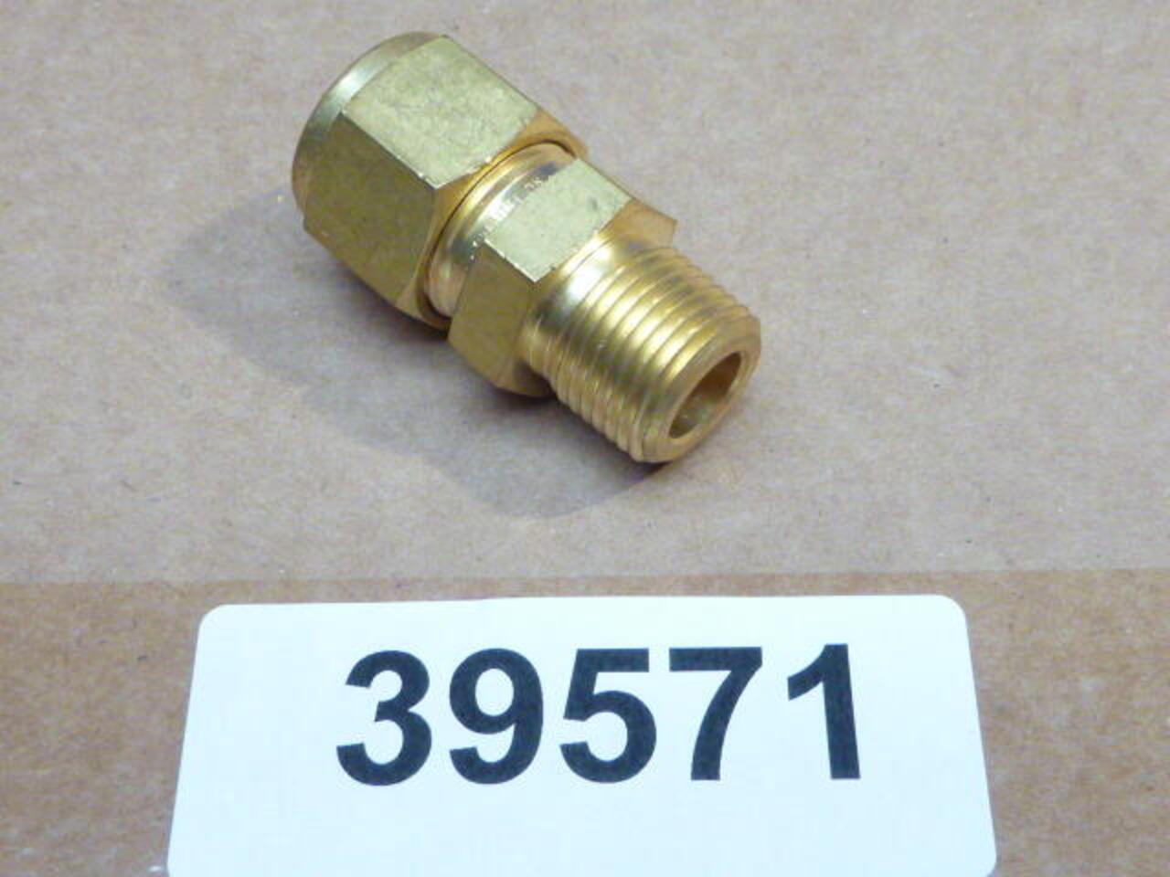 1/2" Tube OD x 1/4" MNPT Brass Fitting Swagelok B-810-1-4 