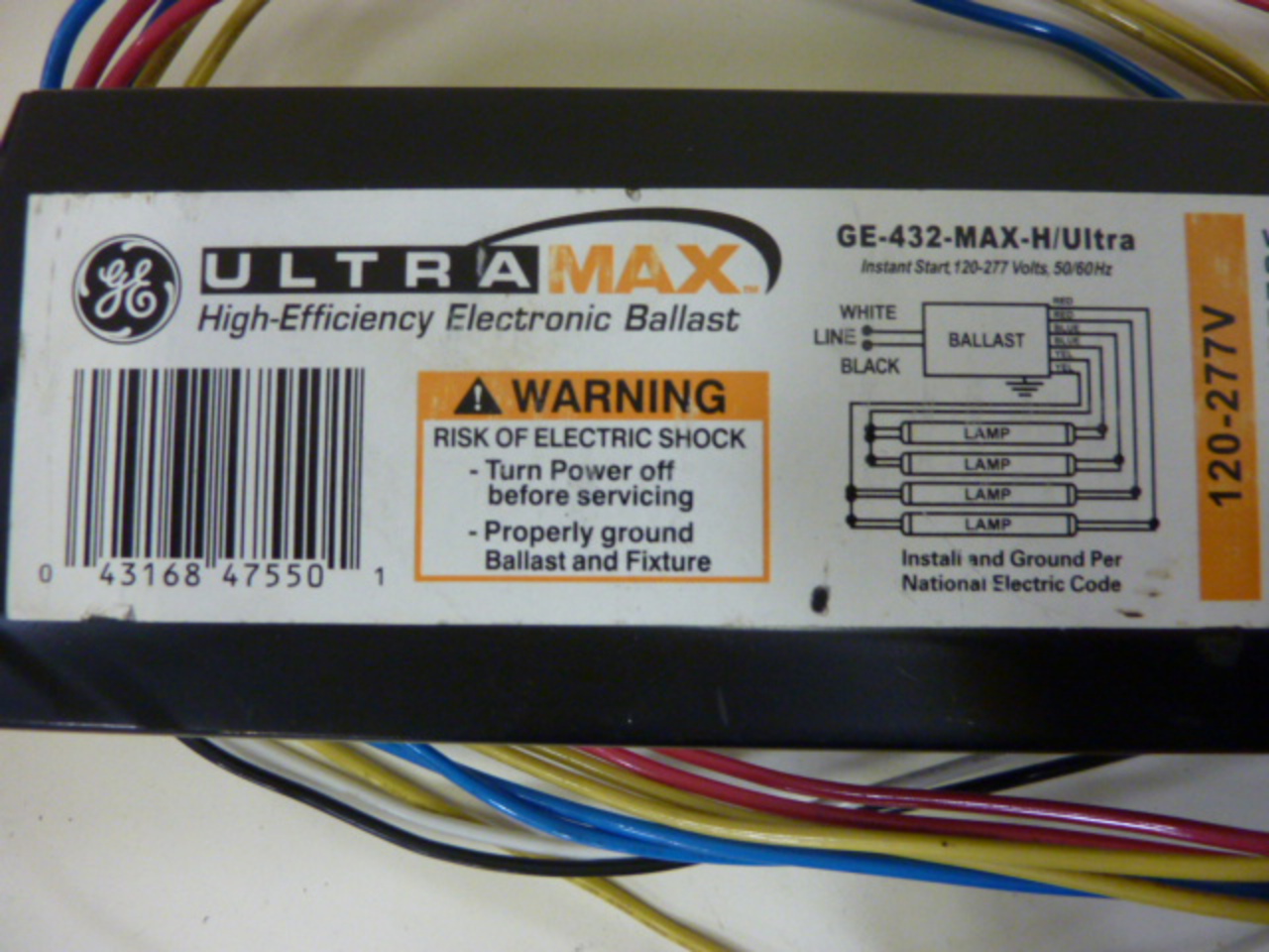 ge 432 max ultra ballast