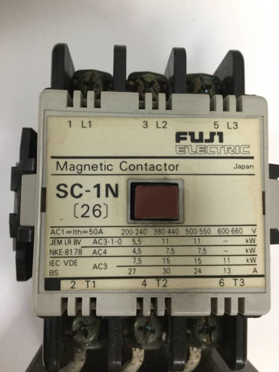 Details about   Fuji Electric SC-1N 4NC0T0# Magnetic Contactor 100V 50hz 100-110V 60hz #3003A38 